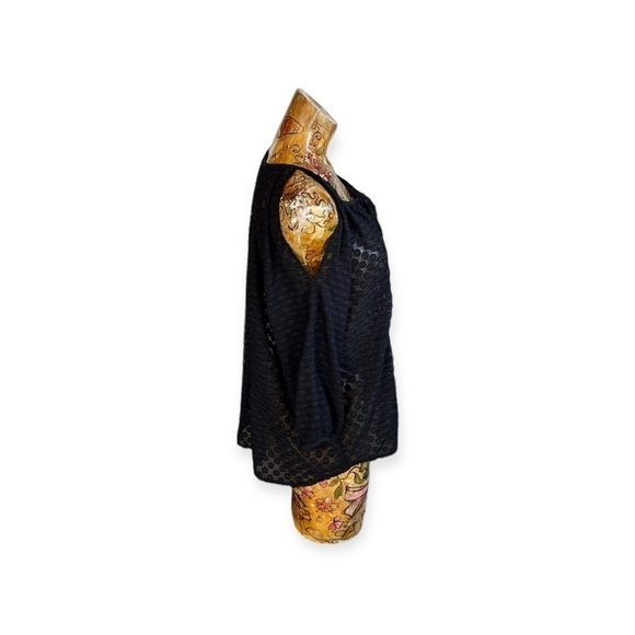 Eden Society top blouse open shoulder medium black - Picture 3 of 7